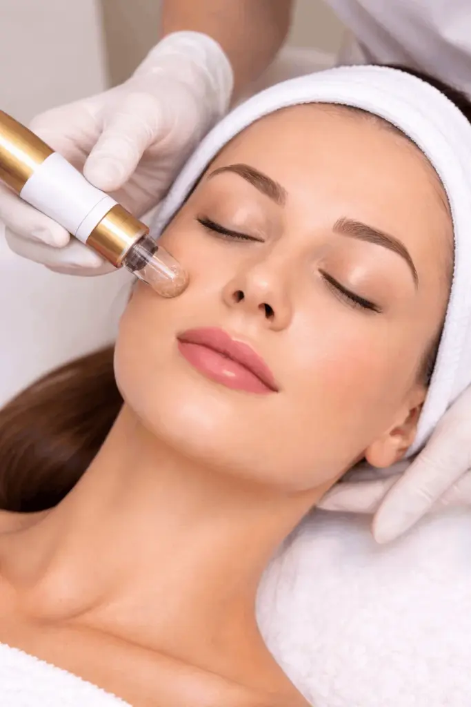 Client receiving Microneedling Treatment in Hillsdale, NJ